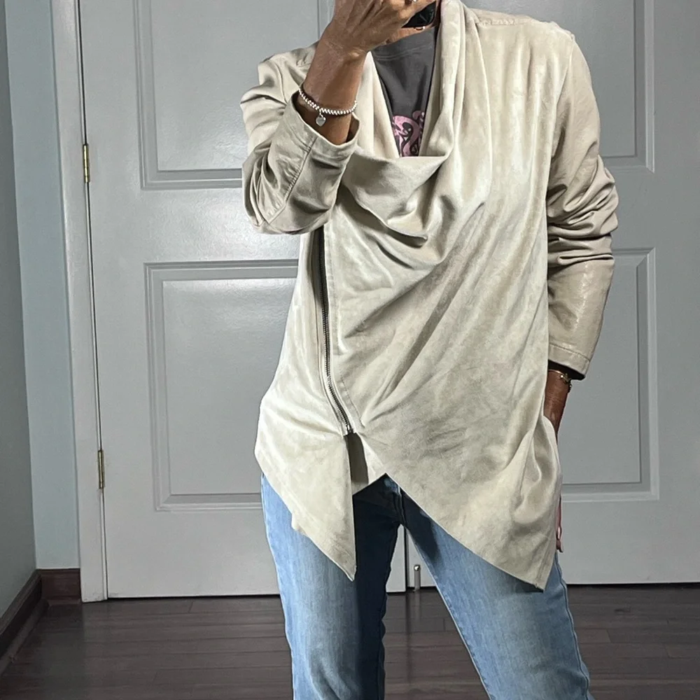 Blank NYC faux leather suede jacket size M - Picture 5 of 13